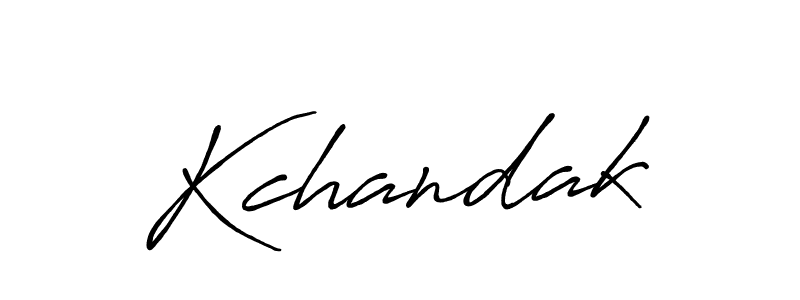 Make a beautiful signature design for name Kchandak. With this signature (Antro_Vectra_Bolder) style, you can create a handwritten signature for free. Kchandak signature style 7 images and pictures png