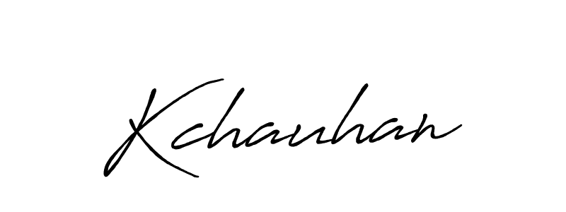 Use a signature maker to create a handwritten signature online. With this signature software, you can design (Antro_Vectra_Bolder) your own signature for name Kchauhan. Kchauhan signature style 7 images and pictures png