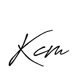 How to make Kcm signature? Antro_Vectra_Bolder is a professional autograph style. Create handwritten signature for Kcm name. Kcm signature style 7 images and pictures png