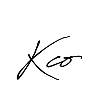 Create a beautiful signature design for name Kco. With this signature (Antro_Vectra_Bolder) fonts, you can make a handwritten signature for free. Kco signature style 7 images and pictures png