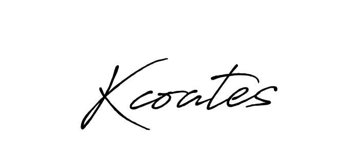 How to make Kcoates name signature. Use Antro_Vectra_Bolder style for creating short signs online. This is the latest handwritten sign. Kcoates signature style 7 images and pictures png