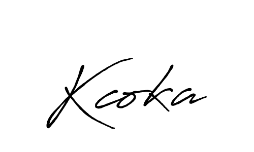 Design your own signature with our free online signature maker. With this signature software, you can create a handwritten (Antro_Vectra_Bolder) signature for name Kcoka. Kcoka signature style 7 images and pictures png