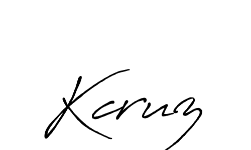 Make a beautiful signature design for name Kcruz. With this signature (Antro_Vectra_Bolder) style, you can create a handwritten signature for free. Kcruz signature style 7 images and pictures png