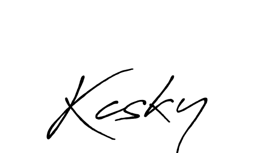 Use a signature maker to create a handwritten signature online. With this signature software, you can design (Antro_Vectra_Bolder) your own signature for name Kcsky. Kcsky signature style 7 images and pictures png