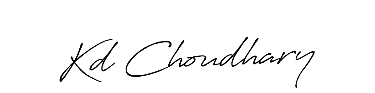 Design your own signature with our free online signature maker. With this signature software, you can create a handwritten (Antro_Vectra_Bolder) signature for name Kd Choudhary. Kd Choudhary signature style 7 images and pictures png