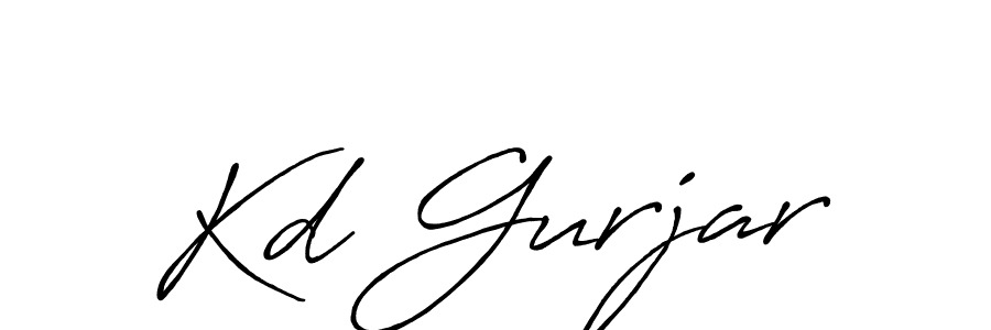 Create a beautiful signature design for name Kd Gurjar. With this signature (Antro_Vectra_Bolder) fonts, you can make a handwritten signature for free. Kd Gurjar signature style 7 images and pictures png