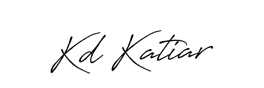 Create a beautiful signature design for name Kd Katiar. With this signature (Antro_Vectra_Bolder) fonts, you can make a handwritten signature for free. Kd Katiar signature style 7 images and pictures png