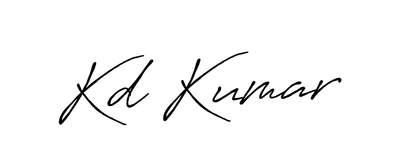 Design your own signature with our free online signature maker. With this signature software, you can create a handwritten (Antro_Vectra_Bolder) signature for name Kd Kumar. Kd Kumar signature style 7 images and pictures png