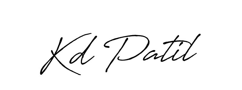 Kd Patil stylish signature style. Best Handwritten Sign (Antro_Vectra_Bolder) for my name. Handwritten Signature Collection Ideas for my name Kd Patil. Kd Patil signature style 7 images and pictures png
