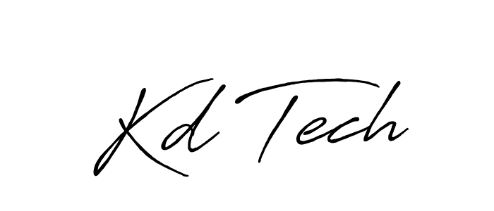 How to make Kd Tech signature? Antro_Vectra_Bolder is a professional autograph style. Create handwritten signature for Kd Tech name. Kd Tech signature style 7 images and pictures png