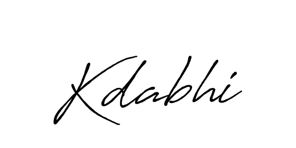 Make a beautiful signature design for name Kdabhi. With this signature (Antro_Vectra_Bolder) style, you can create a handwritten signature for free. Kdabhi signature style 7 images and pictures png