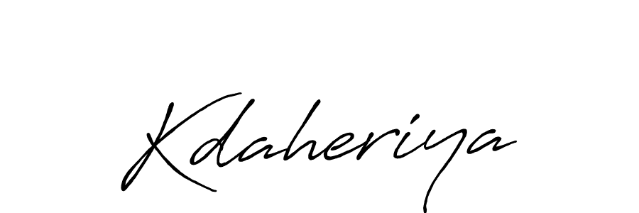 How to make Kdaheriya name signature. Use Antro_Vectra_Bolder style for creating short signs online. This is the latest handwritten sign. Kdaheriya signature style 7 images and pictures png