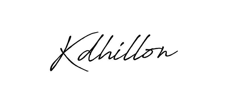 Create a beautiful signature design for name Kdhillon. With this signature (Antro_Vectra_Bolder) fonts, you can make a handwritten signature for free. Kdhillon signature style 7 images and pictures png