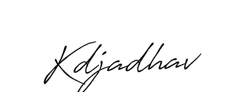 How to make Kdjadhav signature? Antro_Vectra_Bolder is a professional autograph style. Create handwritten signature for Kdjadhav name. Kdjadhav signature style 7 images and pictures png