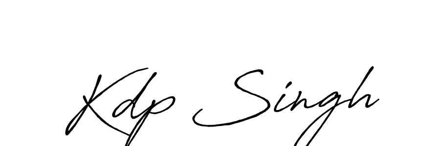 if you are searching for the best signature style for your name Kdp Singh. so please give up your signature search. here we have designed multiple signature styles  using Antro_Vectra_Bolder. Kdp Singh signature style 7 images and pictures png