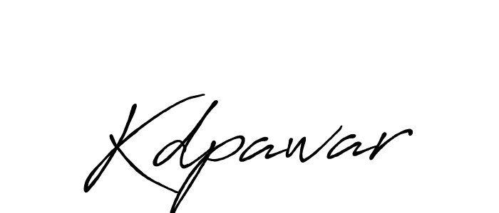 Create a beautiful signature design for name Kdpawar. With this signature (Antro_Vectra_Bolder) fonts, you can make a handwritten signature for free. Kdpawar signature style 7 images and pictures png