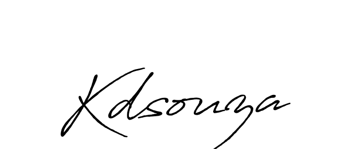 Design your own signature with our free online signature maker. With this signature software, you can create a handwritten (Antro_Vectra_Bolder) signature for name Kdsouza. Kdsouza signature style 7 images and pictures png