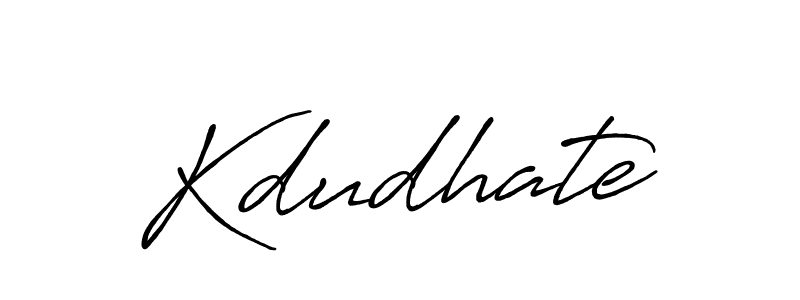 Make a beautiful signature design for name Kdudhate. With this signature (Antro_Vectra_Bolder) style, you can create a handwritten signature for free. Kdudhate signature style 7 images and pictures png