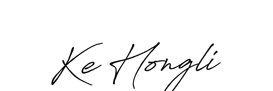 Ke Hongli stylish signature style. Best Handwritten Sign (Antro_Vectra_Bolder) for my name. Handwritten Signature Collection Ideas for my name Ke Hongli. Ke Hongli signature style 7 images and pictures png