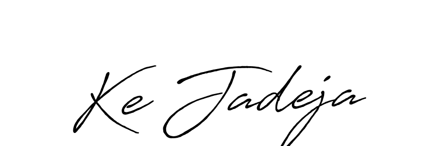 if you are searching for the best signature style for your name Ke Jadeja. so please give up your signature search. here we have designed multiple signature styles  using Antro_Vectra_Bolder. Ke Jadeja signature style 7 images and pictures png