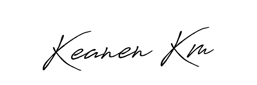Create a beautiful signature design for name Keanen Km. With this signature (Antro_Vectra_Bolder) fonts, you can make a handwritten signature for free. Keanen Km signature style 7 images and pictures png