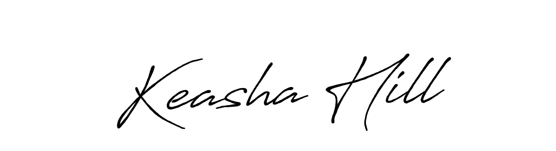 Make a beautiful signature design for name Keasha Hill. With this signature (Antro_Vectra_Bolder) style, you can create a handwritten signature for free. Keasha Hill signature style 7 images and pictures png