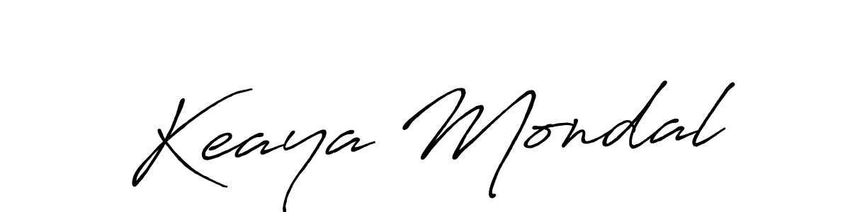 Also we have Keaya Mondal name is the best signature style. Create professional handwritten signature collection using Antro_Vectra_Bolder autograph style. Keaya Mondal signature style 7 images and pictures png