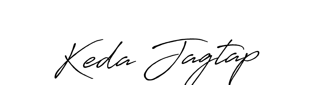 How to make Keda Jagtap name signature. Use Antro_Vectra_Bolder style for creating short signs online. This is the latest handwritten sign. Keda Jagtap signature style 7 images and pictures png