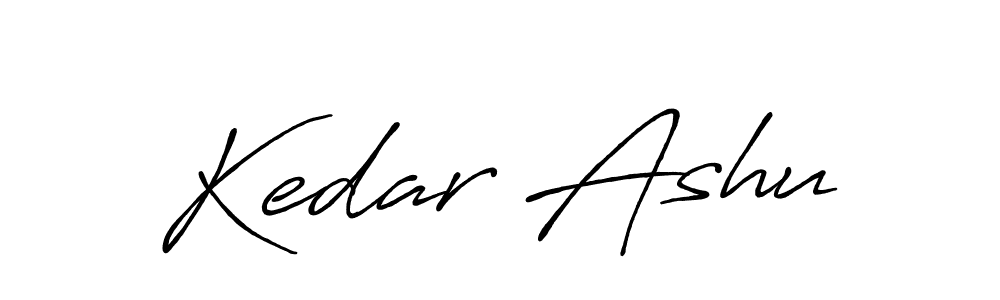 How to make Kedar Ashu name signature. Use Antro_Vectra_Bolder style for creating short signs online. This is the latest handwritten sign. Kedar Ashu signature style 7 images and pictures png