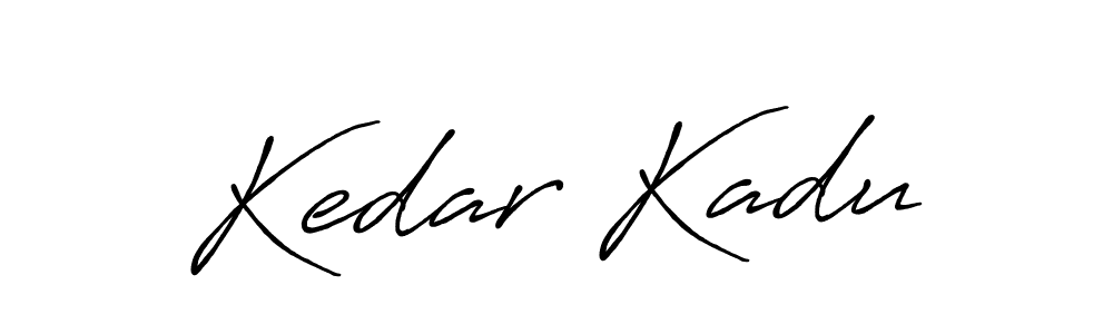 How to make Kedar Kadu name signature. Use Antro_Vectra_Bolder style for creating short signs online. This is the latest handwritten sign. Kedar Kadu signature style 7 images and pictures png