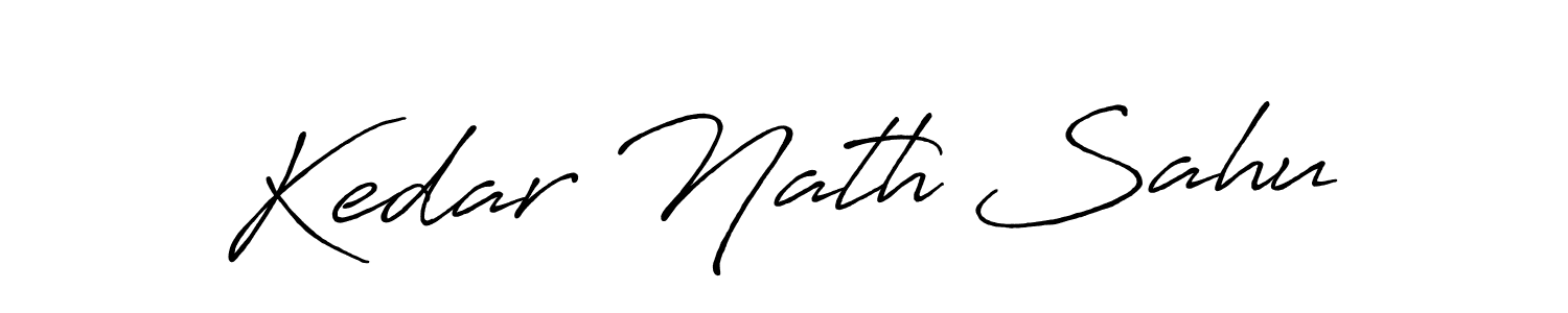 Create a beautiful signature design for name Kedar Nath Sahu. With this signature (Antro_Vectra_Bolder) fonts, you can make a handwritten signature for free. Kedar Nath Sahu signature style 7 images and pictures png