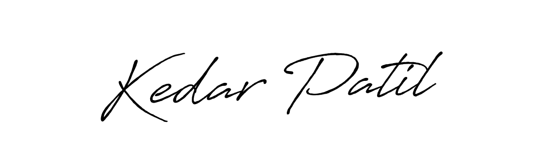 Create a beautiful signature design for name Kedar Patil. With this signature (Antro_Vectra_Bolder) fonts, you can make a handwritten signature for free. Kedar Patil signature style 7 images and pictures png