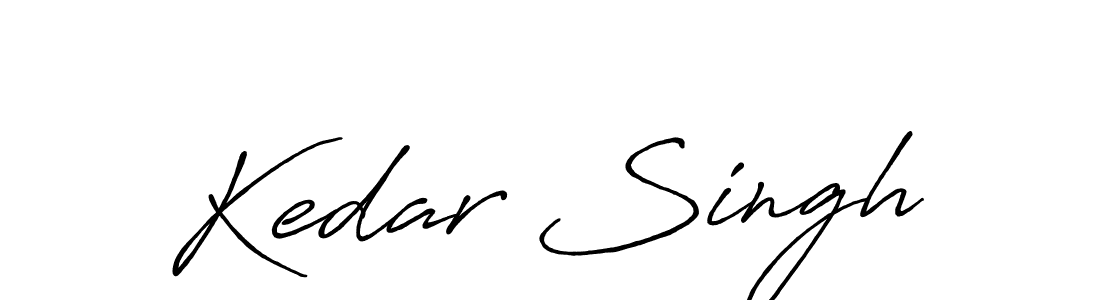 Create a beautiful signature design for name Kedar Singh. With this signature (Antro_Vectra_Bolder) fonts, you can make a handwritten signature for free. Kedar Singh signature style 7 images and pictures png