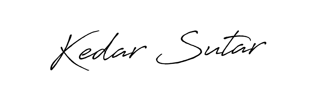 Use a signature maker to create a handwritten signature online. With this signature software, you can design (Antro_Vectra_Bolder) your own signature for name Kedar Sutar. Kedar Sutar signature style 7 images and pictures png