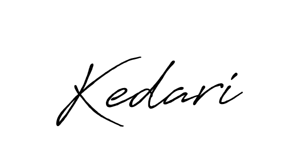 Use a signature maker to create a handwritten signature online. With this signature software, you can design (Antro_Vectra_Bolder) your own signature for name Kedari. Kedari signature style 7 images and pictures png