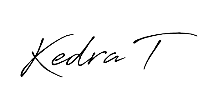 The best way (Antro_Vectra_Bolder) to make a short signature is to pick only two or three words in your name. The name Kedra T include a total of six letters. For converting this name. Kedra T signature style 7 images and pictures png