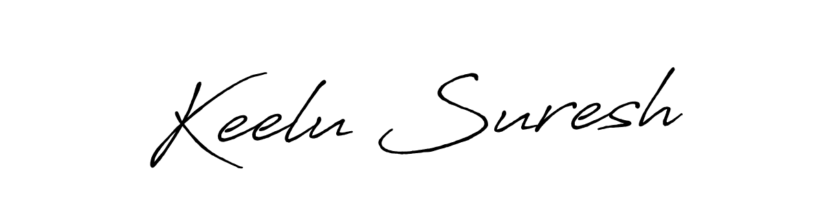 Make a beautiful signature design for name Keelu Suresh. With this signature (Antro_Vectra_Bolder) style, you can create a handwritten signature for free. Keelu Suresh signature style 7 images and pictures png