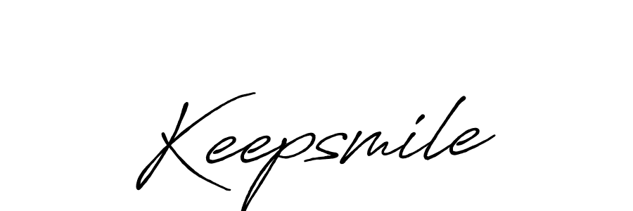 Keepsmile stylish signature style. Best Handwritten Sign (Antro_Vectra_Bolder) for my name. Handwritten Signature Collection Ideas for my name Keepsmile. Keepsmile signature style 7 images and pictures png