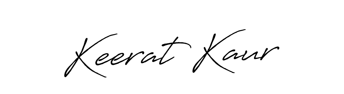 Make a beautiful signature design for name Keerat Kaur. With this signature (Antro_Vectra_Bolder) style, you can create a handwritten signature for free. Keerat Kaur signature style 7 images and pictures png