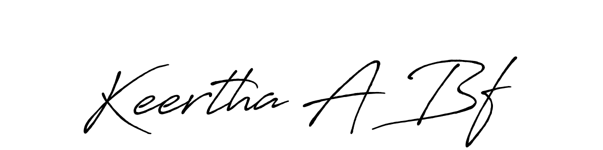 Use a signature maker to create a handwritten signature online. With this signature software, you can design (Antro_Vectra_Bolder) your own signature for name Keertha A Bf. Keertha A Bf signature style 7 images and pictures png