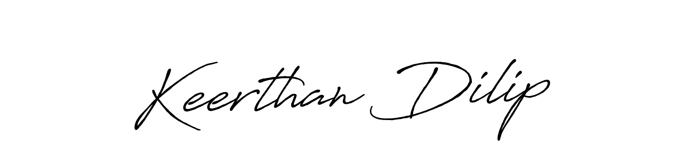 Make a beautiful signature design for name Keerthan Dilip. With this signature (Antro_Vectra_Bolder) style, you can create a handwritten signature for free. Keerthan Dilip signature style 7 images and pictures png