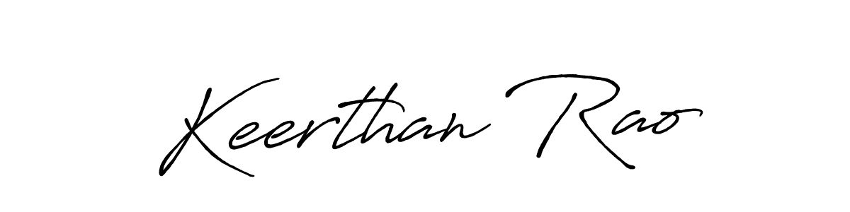Use a signature maker to create a handwritten signature online. With this signature software, you can design (Antro_Vectra_Bolder) your own signature for name Keerthan Rao. Keerthan Rao signature style 7 images and pictures png