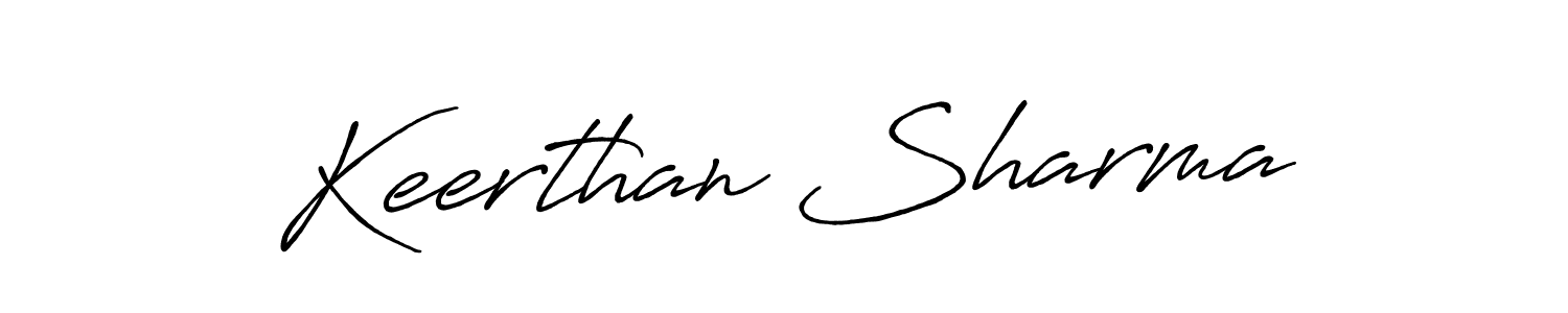 How to make Keerthan Sharma signature? Antro_Vectra_Bolder is a professional autograph style. Create handwritten signature for Keerthan Sharma name. Keerthan Sharma signature style 7 images and pictures png