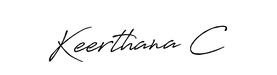 Design your own signature with our free online signature maker. With this signature software, you can create a handwritten (Antro_Vectra_Bolder) signature for name Keerthana C. Keerthana C signature style 7 images and pictures png