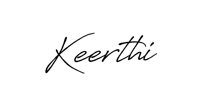 Make a beautiful signature design for name Keerthi. With this signature (Antro_Vectra_Bolder) style, you can create a handwritten signature for free. Keerthi signature style 7 images and pictures png