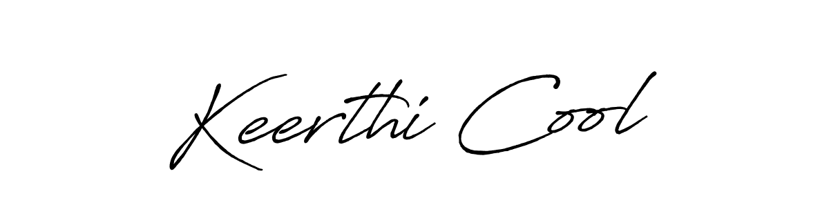 How to make Keerthi Cool name signature. Use Antro_Vectra_Bolder style for creating short signs online. This is the latest handwritten sign. Keerthi Cool signature style 7 images and pictures png