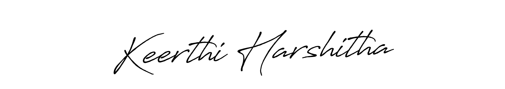 Also we have Keerthi Harshitha name is the best signature style. Create professional handwritten signature collection using Antro_Vectra_Bolder autograph style. Keerthi Harshitha signature style 7 images and pictures png