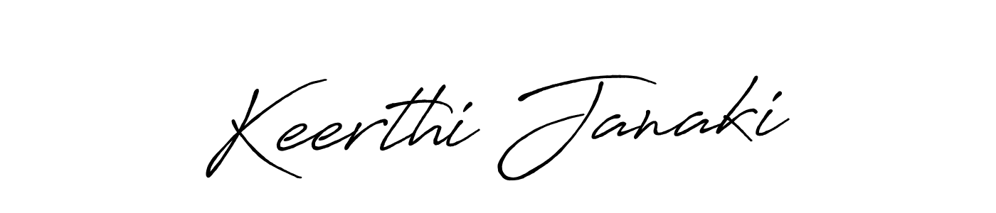 Make a beautiful signature design for name Keerthi Janaki. With this signature (Antro_Vectra_Bolder) style, you can create a handwritten signature for free. Keerthi Janaki signature style 7 images and pictures png