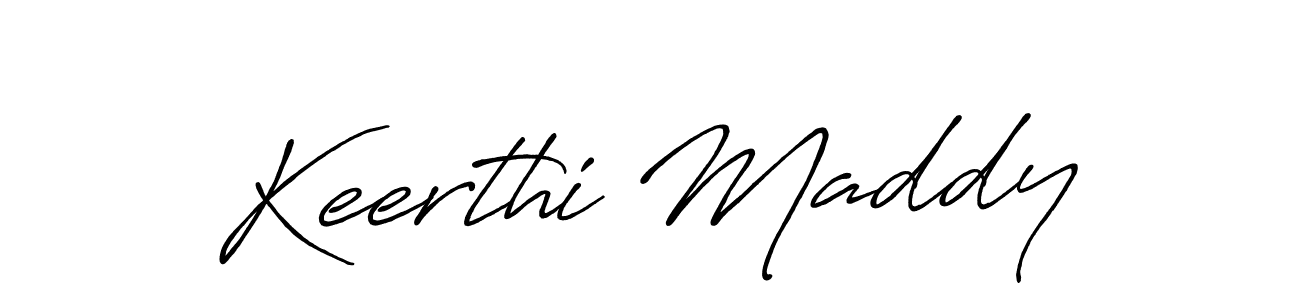 Use a signature maker to create a handwritten signature online. With this signature software, you can design (Antro_Vectra_Bolder) your own signature for name Keerthi Maddy. Keerthi Maddy signature style 7 images and pictures png