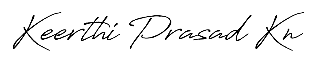 See photos of Keerthi Prasad Kn official signature. Check more albums & portfolios. Read reviews & check more about Antro_Vectra_Bolder font. Keerthi Prasad Kn signature style 7 images and pictures png